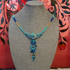 Elegant hummingbird Necklace - Collar colibri artesanal